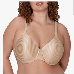 Playtex Cream Full Coverage Bra with Ribbed Detailing